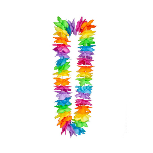 e-carnavalskleding-SYK Regenboog Hawaii slinger satijn look