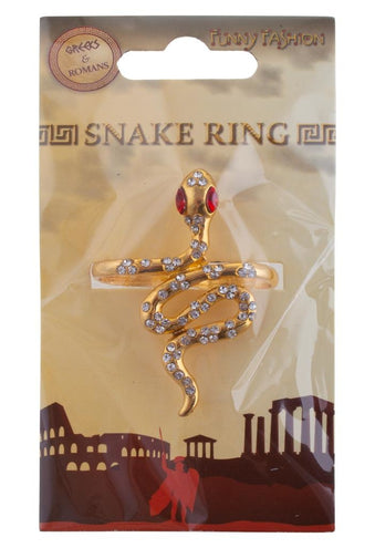 e-carnavalskleding-SYK Ring slang met diamantjes