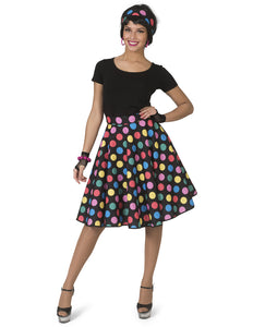 e-carnavalskleding-SYK Rock en roll rok Hotty Dotty dames
