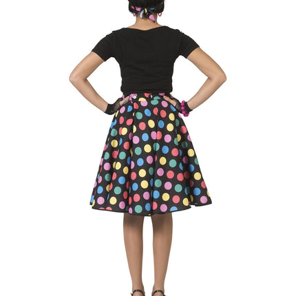 e-carnavalskleding-SYK Rock en roll rok Hotty Dotty dames