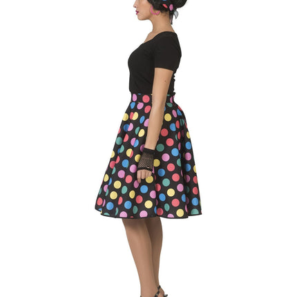 e-carnavalskleding-SYK Rock en roll rok Hotty Dotty dames