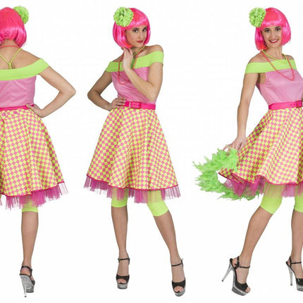 e-carnavalskleding-SYK Rock en roll rok Mees dames