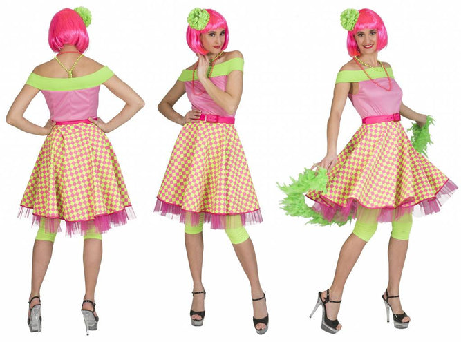 e-carnavalskleding-SYK Rock en roll rok Mees dames