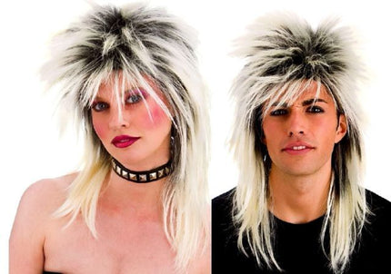 e-carnavalskleding-SYK Rocker pruik blond 80-jaren