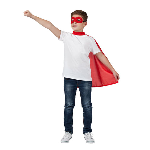 e-carnavalskleding-SYK Rode Superhelden cape kind