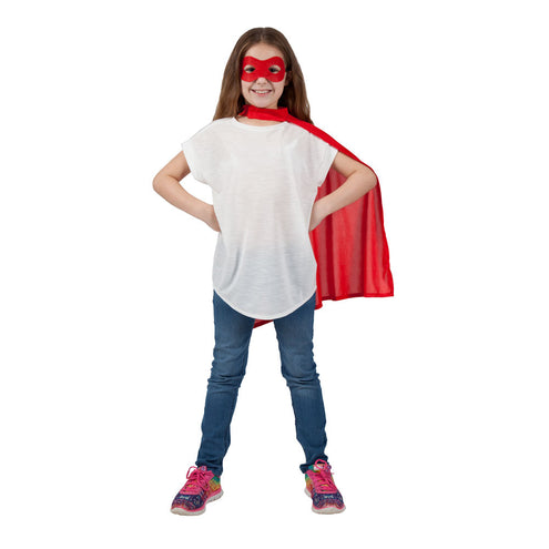 e-carnavalskleding-SYK Rode Superhelden cape kind