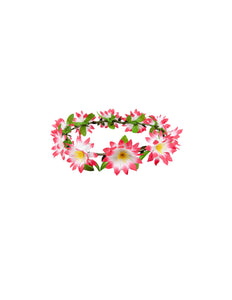 e-carnavalskleding-SYK Roze bloemen hoofdband