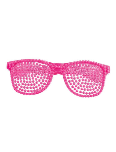 e-carnavalskleding-SYK Roze bril met diamanten