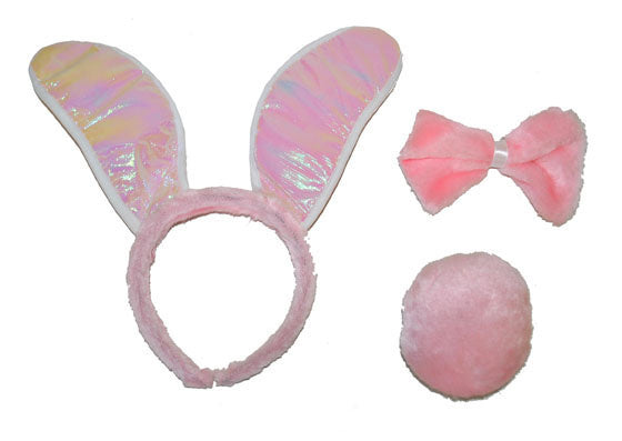 e-carnavalskleding-SYK Roze bunny set 3 delig  pink