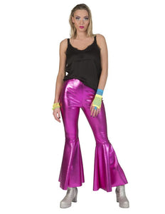 e-carnavalskleding-SYK Roze Fuchsia disco Fever broek dames