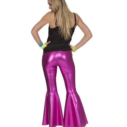 e-carnavalskleding-SYK Roze Fuchsia disco Fever broek dames