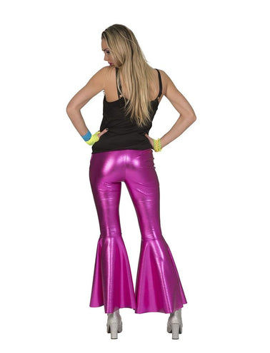 e-carnavalskleding-SYK Roze Fuchsia disco Fever broek dames