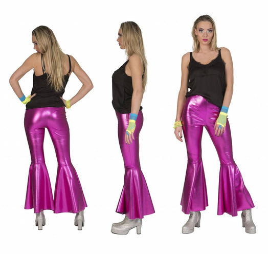 e-carnavalskleding-SYK Roze Fuchsia disco Fever broek dames