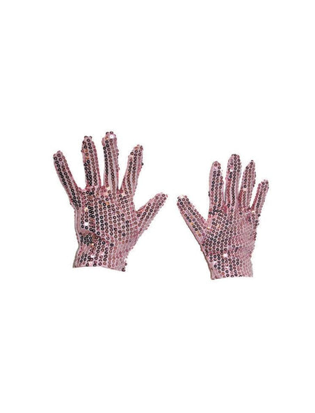 e-carnavalskleding-SYK Roze glitter handschoenen met pailletten