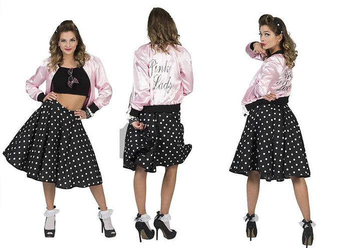 e-carnavalskleding-SYK Roze Grease jasje Pink lady