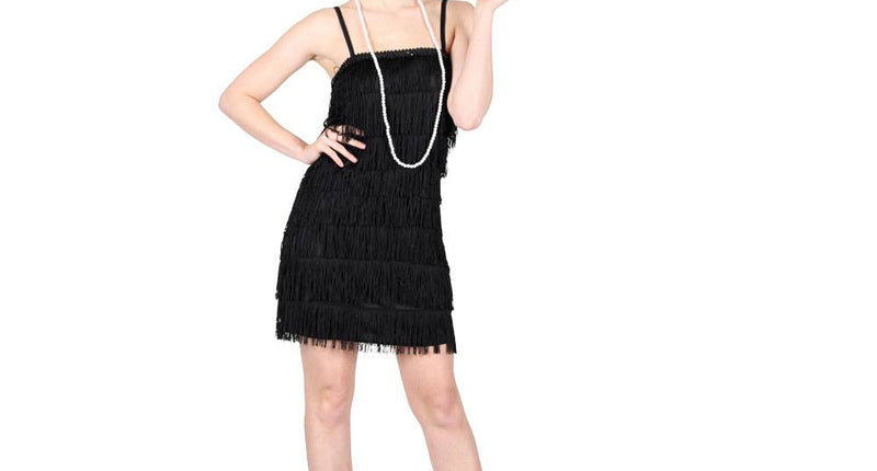 e-carnavalskleding-SYK Sexy Showtime Flapper jurkje in zwart