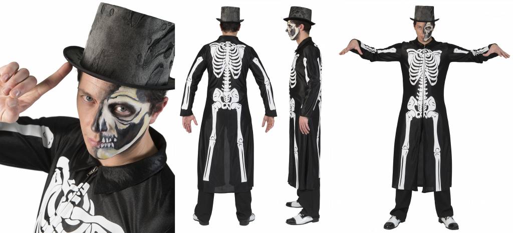 e-carnavalskleding-SYK Skelet pak Halloween heren