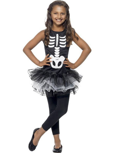 e-carnavalskleding-SYK Skeleton tutu kostuum meiden