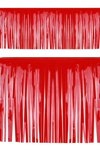 e-carnavalskleding-SYK Slierten folie guirlande rood 6 mtr