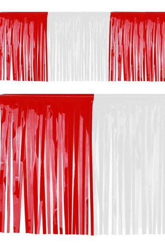 e-carnavalskleding-SYK Slierten folie guirlande rood/wit 6mtr