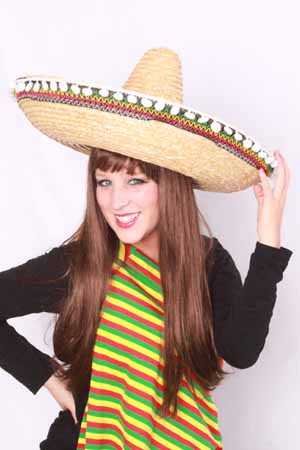 e-carnavalskleding-SYK Sombrero luxe 45 cm met balletjes