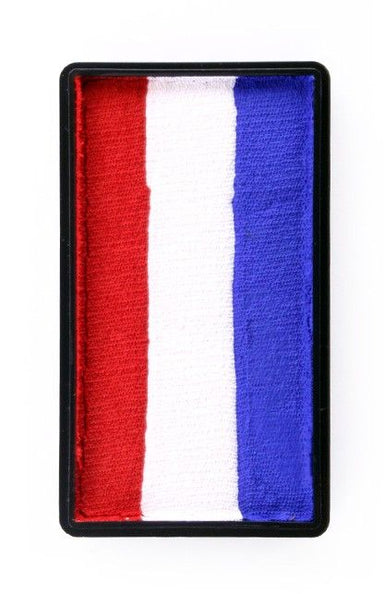 e-carnavalskleding-SYK Splitcake rood-wit-blauw 28gram