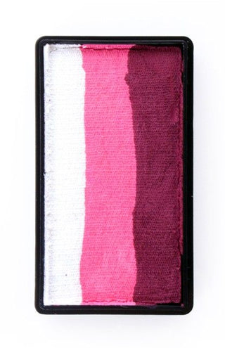 e-carnavalskleding-SYK Splitcake wit-roze-donker rood28gram