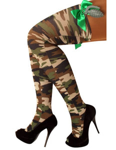 e-carnavalskleding-SYK Stay-up kous camouflage strik handgranaat