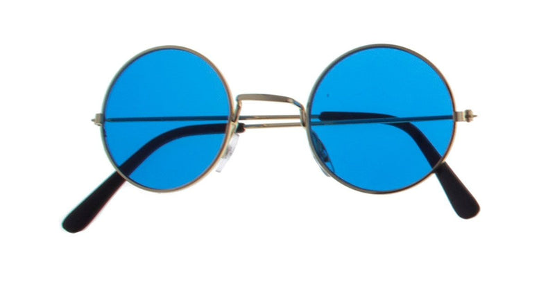 e-carnavalskleding-SYK Steampunk bril met blauwe glazen