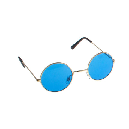 e-carnavalskleding-SYK Steampunk bril met blauwe glazen