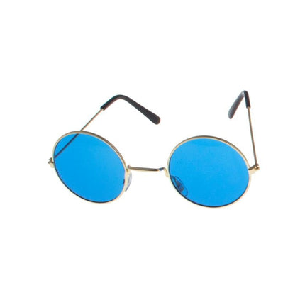 e-carnavalskleding-SYK Steampunk bril met blauwe glazen