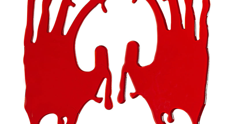 e-carnavalskleding-SYK Sticker bloederige handen