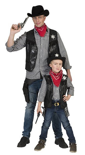 e-carnavalskleding-SYK Stoer cowboyvest zwart