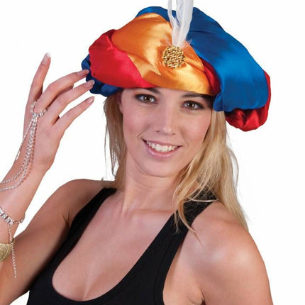 e-carnavalskleding-SYK Sultan hoed multi kleuren
