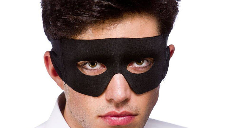 e-carnavalskleding-SYK Super helden masker of bandiet oogmasker zwart