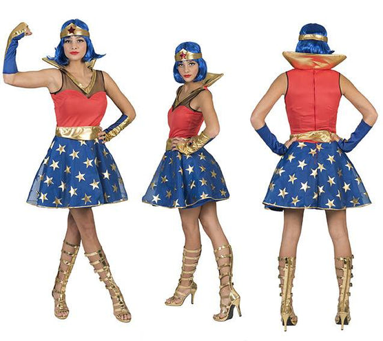 e-carnavalskleding-SYK Superwoman jurk voor dames