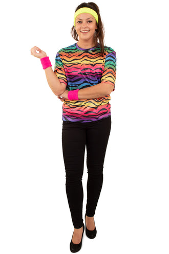 e-carnavalskleding-SYK T-shirt neon tijger kleuren