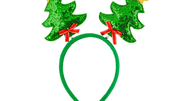 e-carnavalskleding-SYK Tiara met kerstboom boppers
