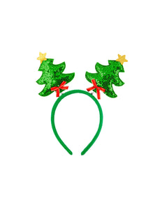 e-carnavalskleding-SYK Tiara met kerstboom boppers