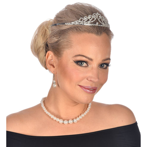 e-carnavalskleding-SYK Tiara met strass steentjes