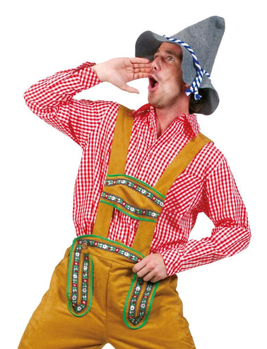 e-carnavalskleding-SYK Tiroler blouse rood heren