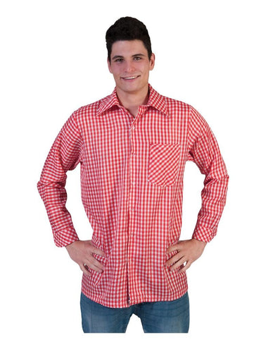 e-carnavalskleding-SYK Tiroler blouse rood heren