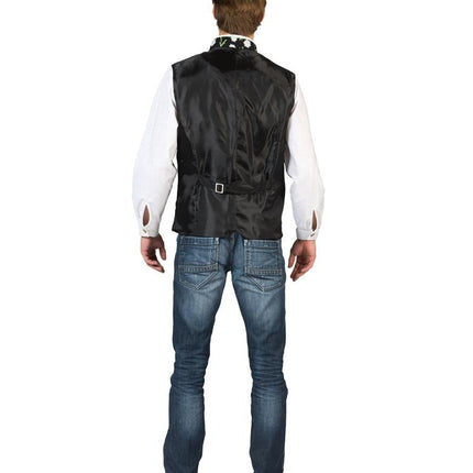 e-carnavalskleding-SYK Tiroler vest met edelweis print