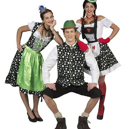 e-carnavalskleding-SYK Tiroler vest met edelweis print