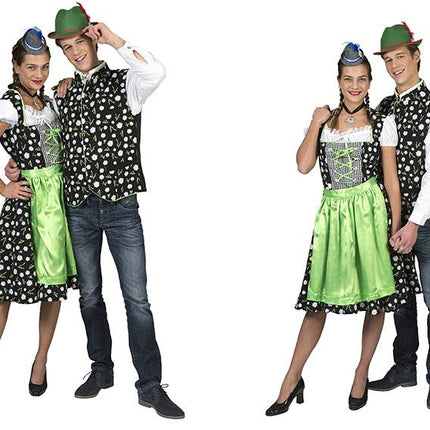 e-carnavalskleding-SYK Tiroler vest met edelweis print