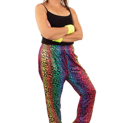 e-carnavalskleding-SYK Trainingsbroek neon panter