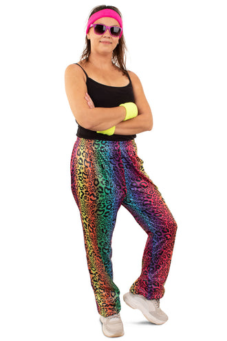 e-carnavalskleding-SYK Trainingsbroek neon panter