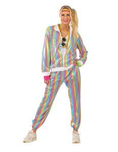 e-carnavalskleding-SYK Trainingspak regenboog pailletten
