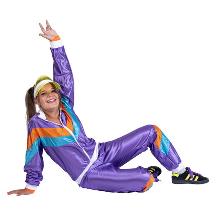 e-carnavalskleding-SYK Trainingspak Rudie paars