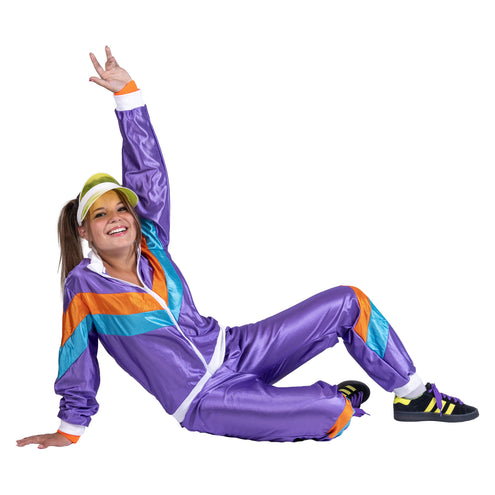 e-carnavalskleding-SYK Trainingspak Rudie paars